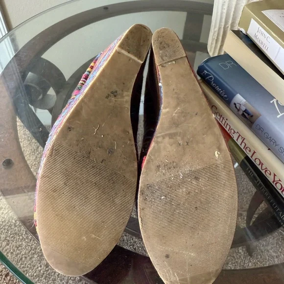 Colorful Striped Wedge Heels - Picture 5 of 9